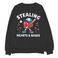 Valentines Day Baseball Stealing Hearts Bases Boys Kids Men Unisex Sweatshirt Valentines Day Baseball Stealing Hearts Bases Boys Kids Men Unisex Sweatshirt