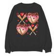 Valentines Day Drip Heart Baseball XOXO Boys Kids Men Sport Unisex Sweatshirt