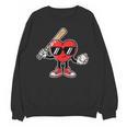 Valentines Day Heart Baseball Player Sports Boys Kids Men Unisex Sweatshirt