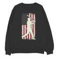 Vintage American Flag Baseball Batter Patriotic Home Run Unisex Sweatshirt Vintage American Flag Baseball Batter Patriotic Home Run Unisex Sweatshirt