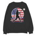Women's Batter Patriotic American Flag Baseball Silks Unisex Sweatshirt Women's Batter Patriotic American Flag Baseball Silks Unisex Sweatshirt