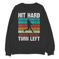 Women's Retro Hit Hard Run Fast Turn Left Baseball Lover Unisex Sweatshirt Women's Retro Hit Hard Run Fast Turn Left Baseball Lover Unisex Sweatshirt