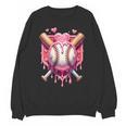 Women's Valentines Day Baseball Boys Ice Cream Drip Heart Youth Kids Unisex Sweatshirt Women's Valentines Day Baseball Boys Ice Cream Drip Heart Youth Kids Unisex Sweatshirt