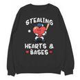 Women's Valentines Day Baseball Stealing Hearts Bases Boys Kids Men Unisex Sweatshirt Women's Valentines Day Baseball Stealing Hearts Bases Boys Kids Men Unisex Sweatshirt