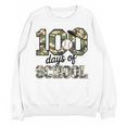 100 Days Of School Camo Baseball Camouflage For Kids Unisex Sweatshirt