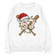 67 Baseball Xmas Lights Santa Hat Holiday Unisex Sweatshirt
