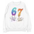 67 Meme Baseball Kids Girls Humor Number 6 7 Unisex Sweatshirt