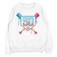 Baseball 50 Year Old Ice Cream Drip 50th Birthday Number 50 Unisex Sweatshirt
