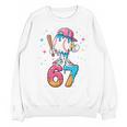 Baseball Drip Number 67 Six Seven Meme Ice Cream Dripping Unisex Sweatshirt