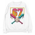 Baseball Ice Cream Drip Number 67 Player 67th Birthday Premium Tri-Blend Unisex Sweatshirt Baseball Ice Cream Drip Number 67 Player 67th Birthday Premium Tri-Blend Unisex Sweatshirt