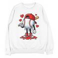 Baseball Ice Cream Drip Valentines Day Sports For Kids Boys Unisex Sweatshirt Baseball Ice Cream Drip Valentines Day Sports For Kids Boys Unisex Sweatshirt
