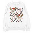 Coquette Bow XOXO Baseball Lover Heart Valentine Game Day Unisex Sweatshirt Coquette Bow XOXO Baseball Lover Heart Valentine Game Day Unisex Sweatshirt