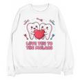 Cute Dentist Valentine Love You To The Molars Teeth Pun Raglan Baseball Tee Unisex Sweatshirt