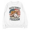 Faith Family Freedom Patriotic Christian Baseball Game Day Unisex Sweatshirt