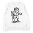 Frog Basketbal Men Women Grumpy Frog Playing Baseball Unisex Sweatshirt Frog Basketbal Men Women Grumpy Frog Playing Baseball Unisex Sweatshirt