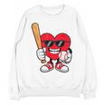 Heart Playing Baseball Valentines Day Unisex Sweatshirt Heart Playing Baseball Valentines Day Unisex Sweatshirt