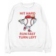 Hit Hard Run Fast Turn Left Baseball Player Premium Tri-Blend Unisex Sweatshirt Hit Hard Run Fast Turn Left Baseball Player Premium Tri-Blend Unisex Sweatshirt