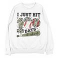 Kids I Just Hit 100 Days Boys 100 Days Of School Baseball Kids Unisex Sweatshirt