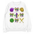 Mardi Gras Baseball Coquette Bow Fat Tuesday Parade Girls Unisex Sweatshirt Mardi Gras Baseball Coquette Bow Fat Tuesday Parade Girls Unisex Sweatshirt