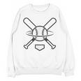 Minimalist Baseball Clean Sports Graphic Tee For Fan Players Unisex Sweatshirt