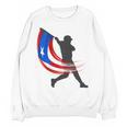 Puerto Rico Baseball Flag Player Boricua Heritage Sports Unisex Sweatshirt