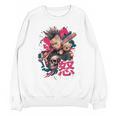 Punk Girl With Anger Kanji And Baseball Bat Unisex Sweatshirt Punk Girl With Anger Kanji And Baseball Bat Unisex Sweatshirt