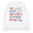 Retro Eat Sleep Take Kids To Sports Repeat Game Day Baseball Unisex Sweatshirt