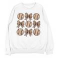 Soccer Bow Game Day Baseball Coquette Bow Women Girls Unisex Sweatshirt