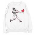 Valentines Baseball Batter Heart Player Silhouette Premium Tri-Blend Unisex Sweatshirt Valentines Baseball Batter Heart Player Silhouette Premium Tri-Blend Unisex Sweatshirt