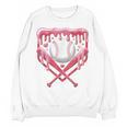 Valentines Baseball Boys Ice Cream Drip Heart Youth Kids Unisex Sweatshirt Valentines Baseball Boys Ice Cream Drip Heart Youth Kids Unisex Sweatshirt