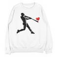 Valentines Day Baseball Batter Silhouette Heart Men Boys Kid Unisex Sweatshirt Valentines Day Baseball Batter Silhouette Heart Men Boys Kid Unisex Sweatshirt