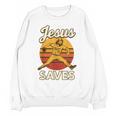Youth Boy Baseball Jesus Saves Christian Baseball Religious Unisex Sweatshirt