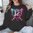 12th Birthday Boys Baseball Ice Cream Drip Boys Baseball Unisex Sweatshirt