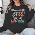 67 33 Days Of School Baseball Drip 100 Days Of School Unisex Sweatshirt