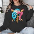 67 Baseball Ice Cream Drip Player Unisex Sweatshirt