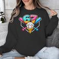 67 Ice Cream Drip Baseball Meme Six Seven Gen Alpha Slang Unisex Sweatshirt