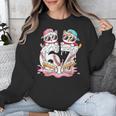 67 Meme Kawaii Cats Baseball Ice Cream Drip 6 7 Kids Unisex Sweatshirt