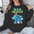67 Six Seven 6-7 Italian Brainrot Kids Baseball Meme Unisex Sweatshirt