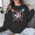7th Birthday Baseball Bat Ice-Cream Drip 7yrs Old Boys Girls Unisex Sweatshirt
