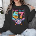 7th Birthday Boys I Was 6 Now I'm 7 Baseball Ice Cream Drip Unisex Sweatshirt