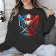 American Baseball Drip Graffiti Ball And Bat Unisex Sweatshirt