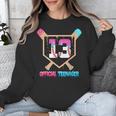 Baseball 13 Year Ice Cream Drip 13th Bday Official Teenager Unisex Sweatshirt Baseball 13 Year Ice Cream Drip 13th Bday Official Teenager Unisex Sweatshirt