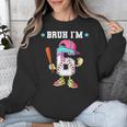 Baseball 6th Birthday Boy Ice Cream Drip Bruh I'm 6 Year Old Unisex Sweatshirt
