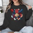 Baseball 8 Year Old Splash Drip 8th Birthday Boy Number 8 Unisex Sweatshirt