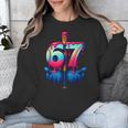 Baseball Bat Hands Drip 67 Six Seven Gen Alpha Slang Meme Unisex Sweatshirt