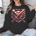 Baseball Candy Cane Christmas Baseball Ice Cream Drip Boys Unisex Sweatshirt