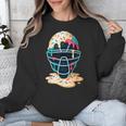 Baseball Catcher Mask Ice Cream Dripping Baseball Boy Youth Unisex Sweatshirt Baseball Catcher Mask Ice Cream Dripping Baseball Boy Youth Unisex Sweatshirt