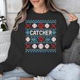 Baseball Catcher Ugly Christmas Sweater Pattern Sports Xmas Unisex Sweatshirt Baseball Catcher Ugly Christmas Sweater Pattern Sports Xmas Unisex Sweatshirt