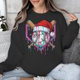 Baseball Christmas Santa Hat Baseball Christmas Drip Unisex Sweatshirt Baseball Christmas Santa Hat Baseball Christmas Drip Unisex Sweatshirt
