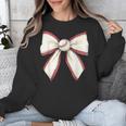 Baseball Coquette Bow Cute Baseball Game Unisex Sweatshirt Baseball Coquette Bow Cute Baseball Game Unisex Sweatshirt